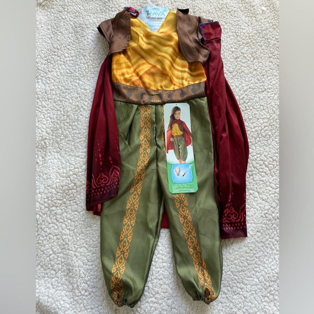 Disney Princess Raya and The Last Dragon Costume Dress Up Girls Sz 4 - 6X NWT